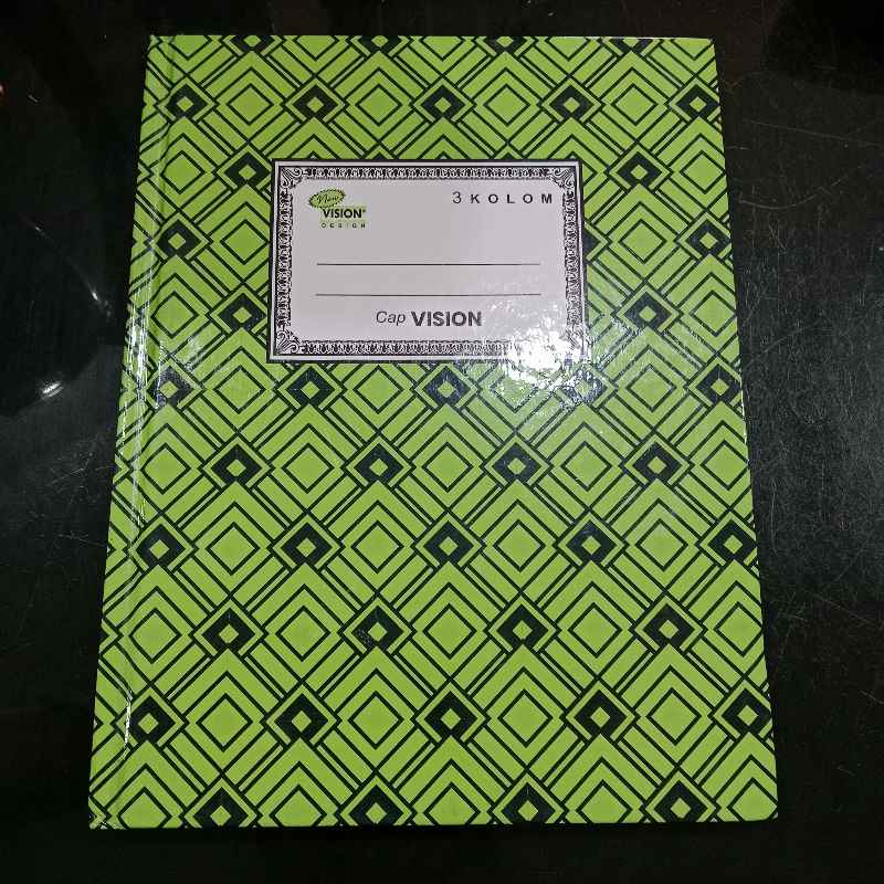 Buku Quarto Kas Hard Cover 3 Kolom Vision 100 Lembar