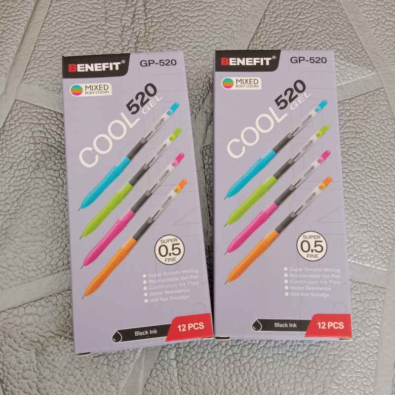 Bolpoin Benefit GP-520 GEL INK PEN 0,5mm/12Pcs (Mixed)